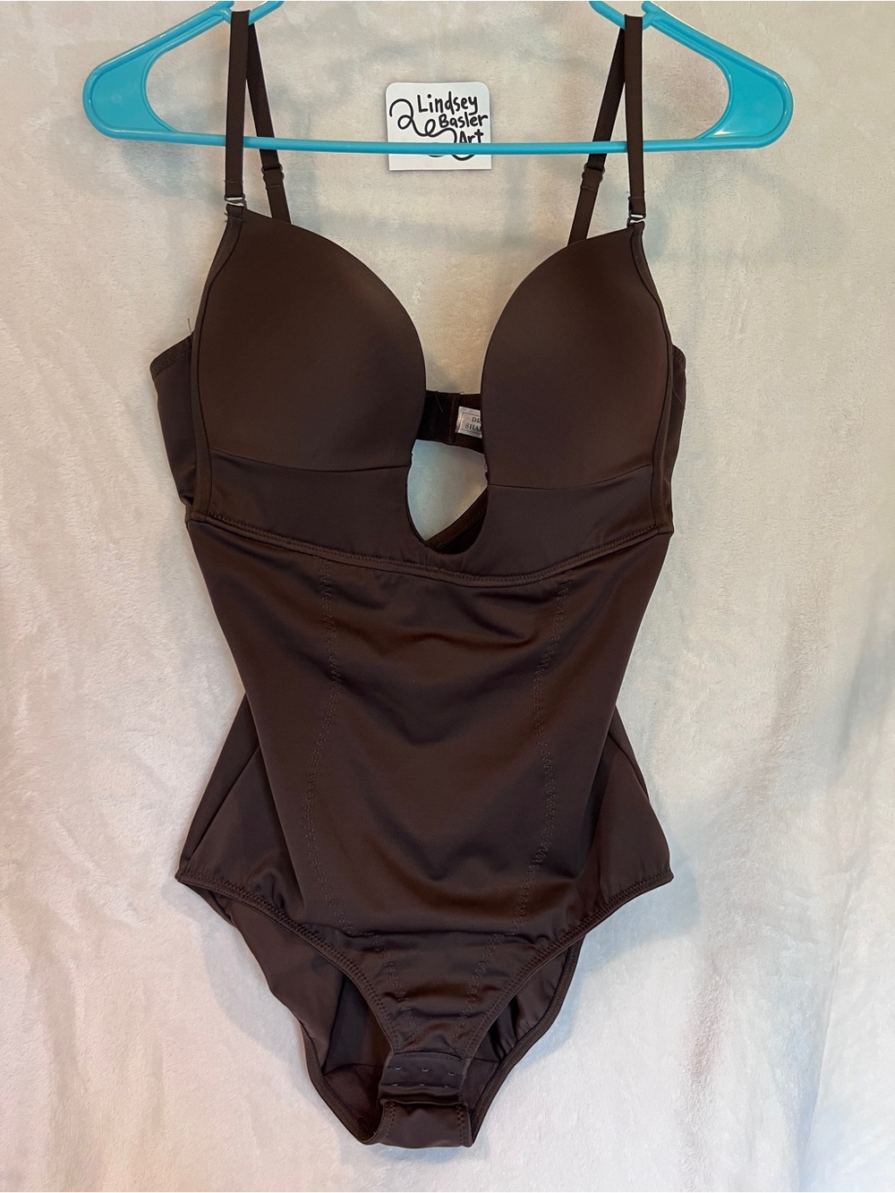 Smooth Brown Shaping Bodysuit with Underwire Support